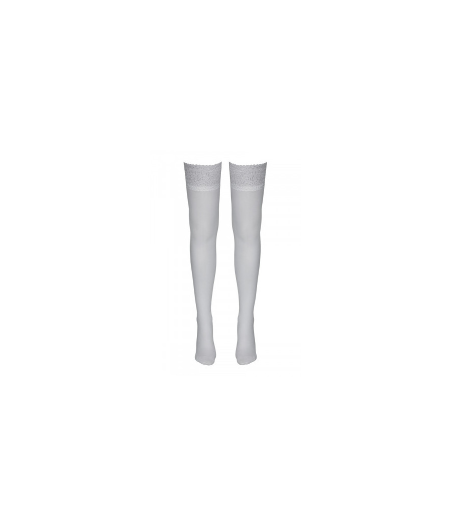 Bas autofixants blanc - Cotelli Legwear