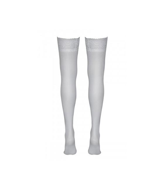 Bas autofixants blanc - Cotelli Legwear