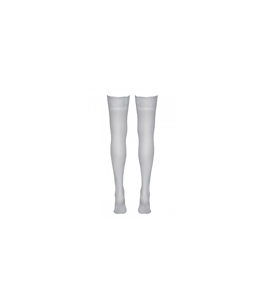 Bas autofixants blanc - Cotelli Legwear