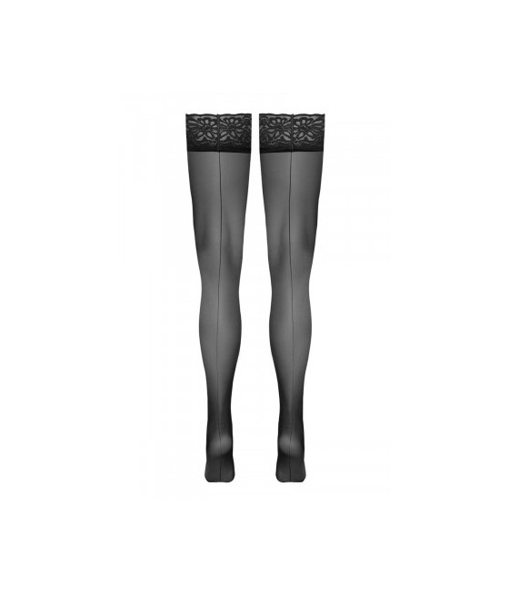 Bas autofixants noir Hold up 3 - Cotelli Legwear