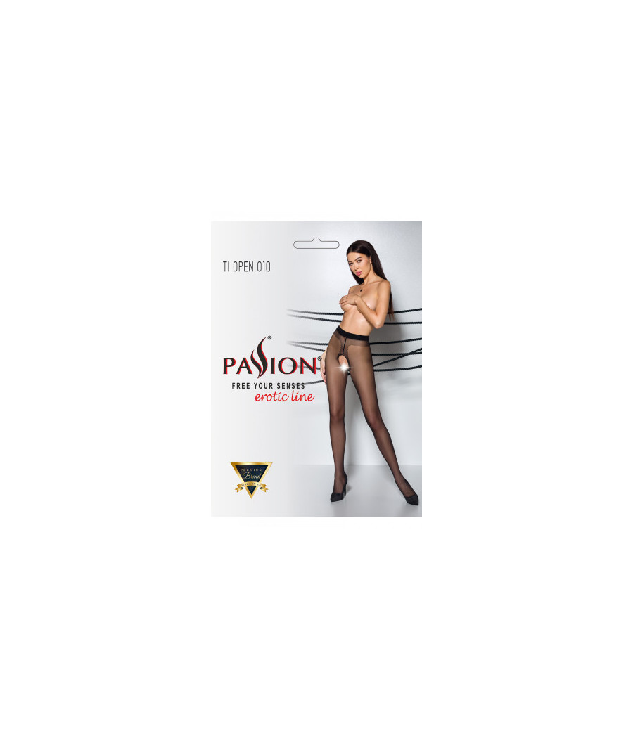 Collants ouverts TI010 20 deniers - noir