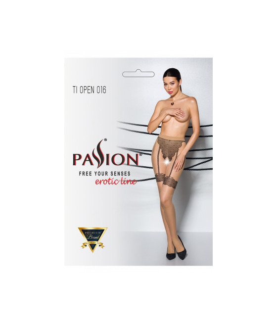 Collants ouverts TI016 20 deniers - beige