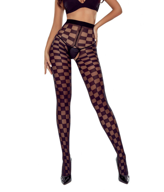 Collants ouverts TI024 20 deniers - noir