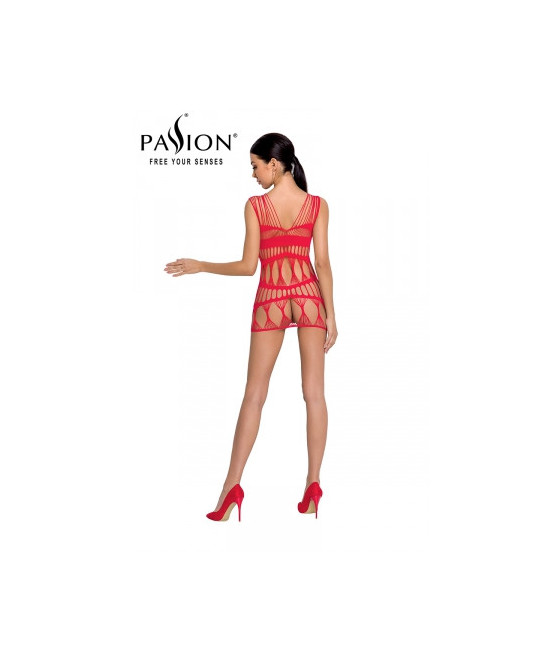 Robe nue résille BS089 - Rouge