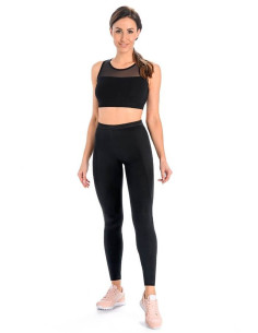 Leggings longues Séduisantes en Coton Noires