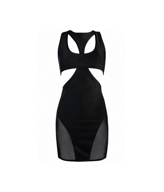 Robe moulante noire V-10619 - Axami Robe moulante noire V-10619 - Axami