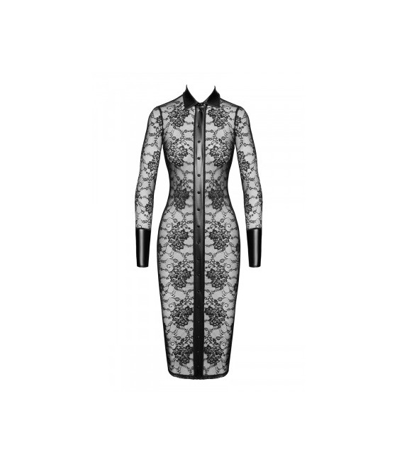 Robe fourreau Noirelle F376 - Noir Handmade