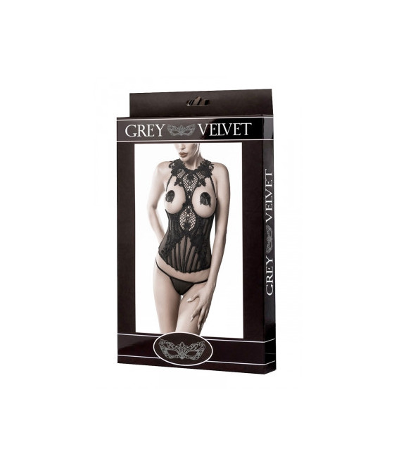 Bustier seins nus et string - Grey Velvet