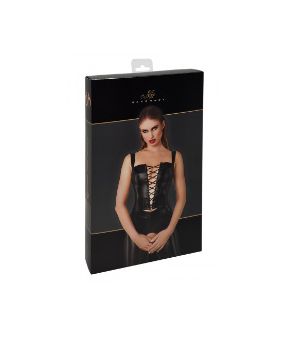 Top style corset Vixen F365 - Noir Handmade