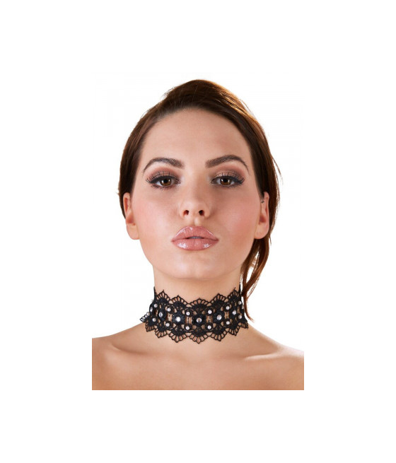 Collier brodé avec strass - Cotelli Accessoires