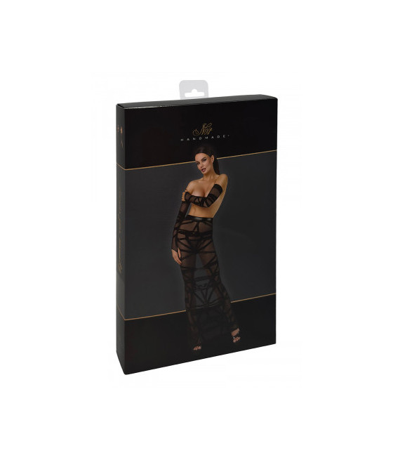 Jupe longue fendue Bondesque F360 - Noir Handmade Jupe longue fendue Bondesque F360 - Noir Handmade