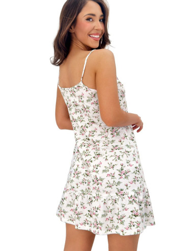 Chemise de nuit Romantique en Coton Verte