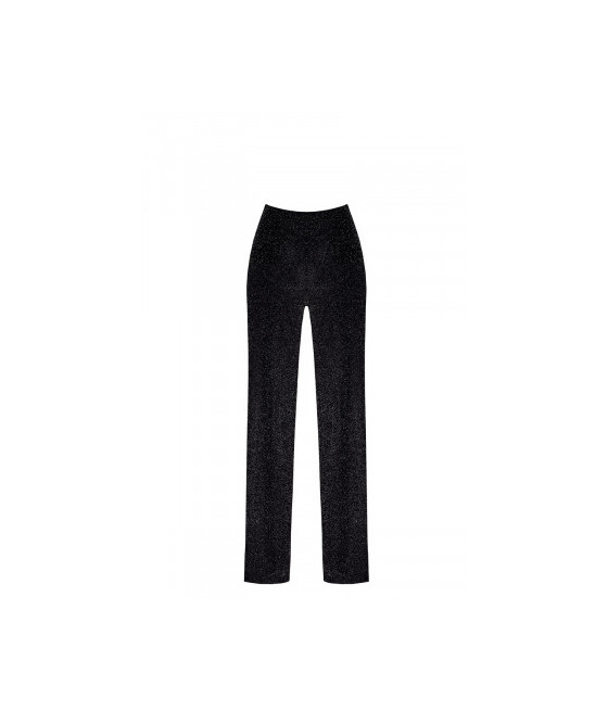Pantalon en maille pailletée Onyx F374 - Noir Handmade