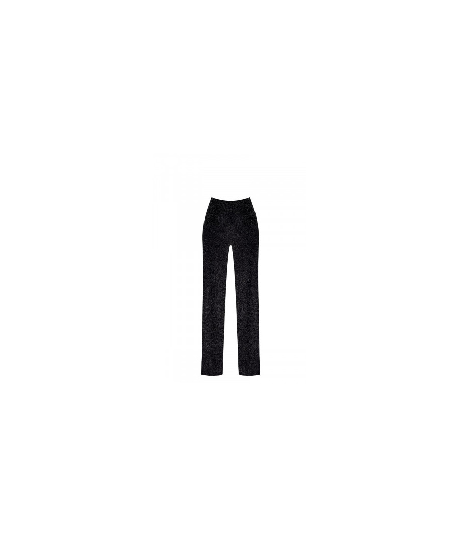 Pantalon en maille pailletée Onyx F374 - Noir Handmade
