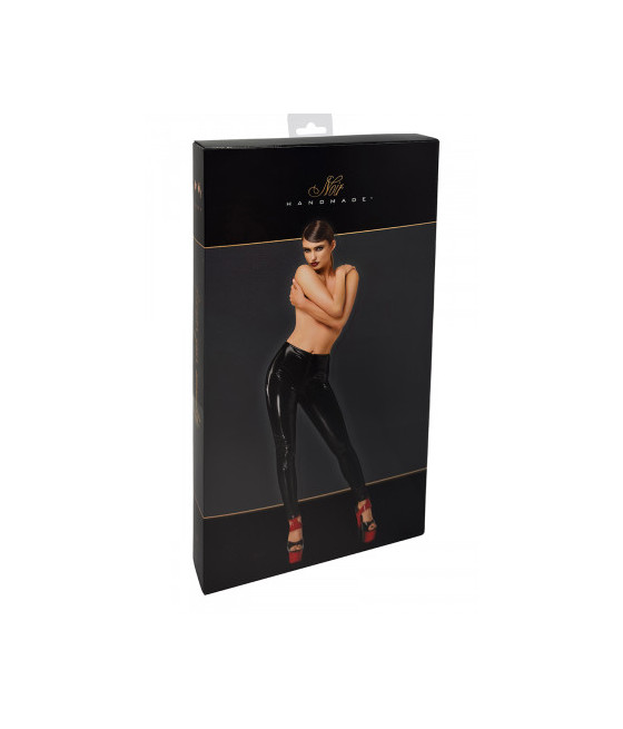 Pantalon skinny en vinyle Dominae F380 - Noir Handmade