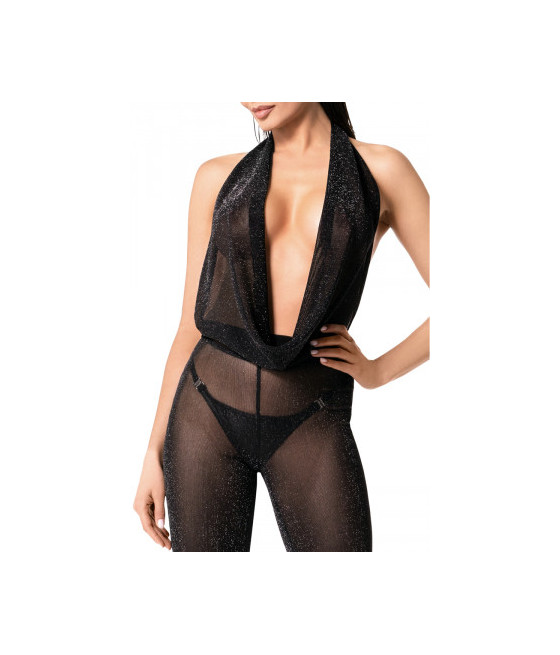 Combinaison dos nu Luminara F350 en maille pailletée