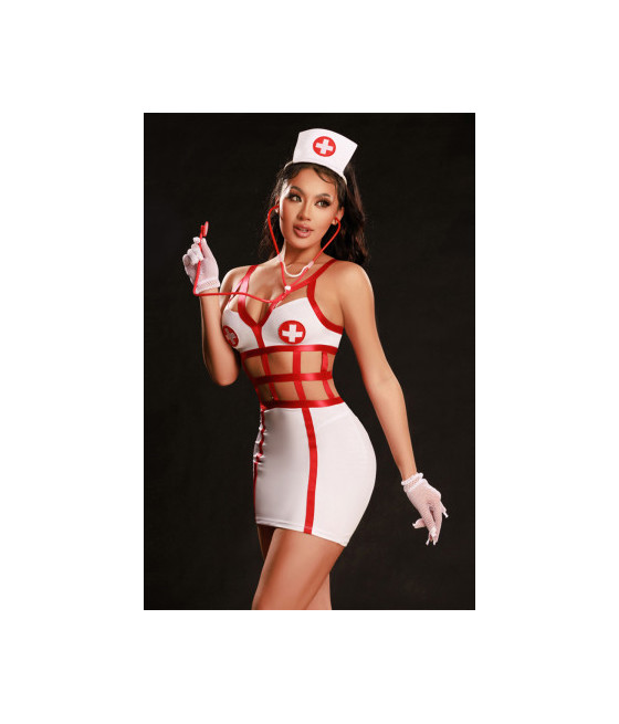 Déguisement infirmière sexy 5 pièces - J Lingerie Déguisement infirmière sexy 5 pièces - J Lingerie
