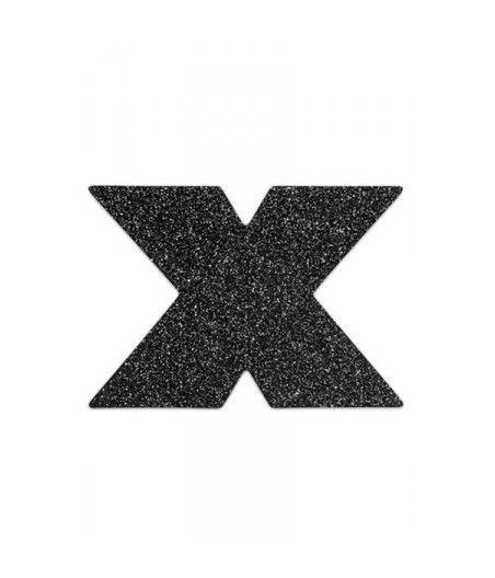 Bijoux de seins Flash Croix Noir