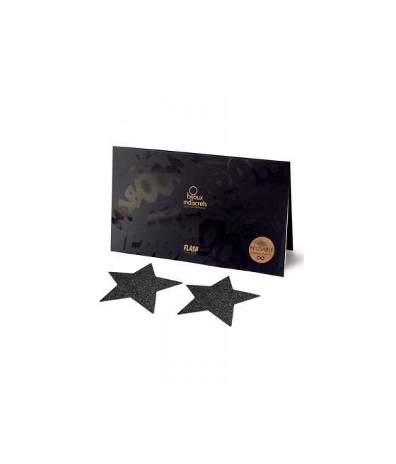 Bijoux de seins Flash Etoile Noir