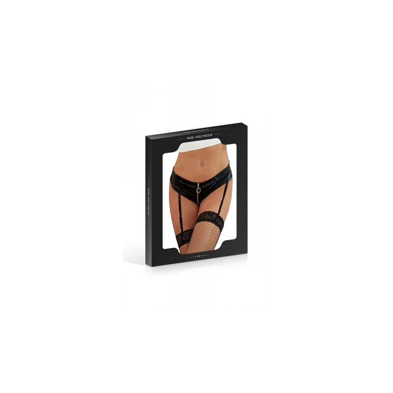 Culotte porte-jarretelles à zip