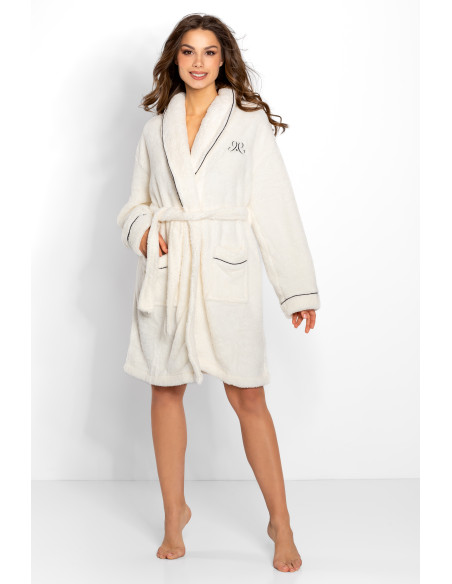 Déshabillé Élégant en Broderie Beige