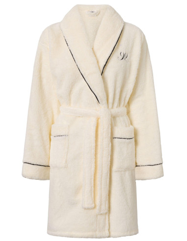 Déshabillé Élégant en Broderie Beige