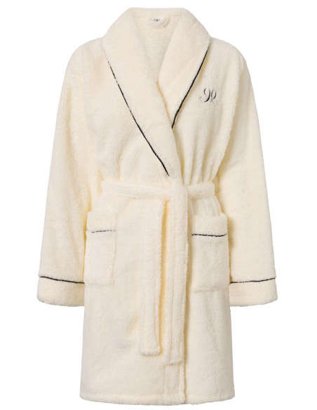 Déshabillé Élégant en Broderie Beige