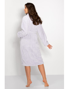 Déshabillé Élégant en Satin Gris 2