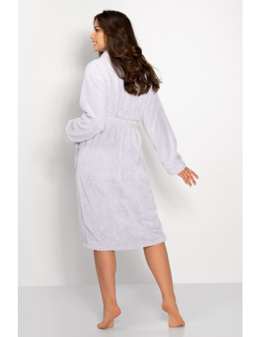 Déshabillé Élégant en Satin Gris