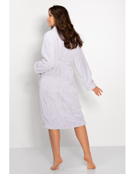 Déshabillé Élégant en Satin Gris