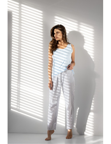 Pyjama Élégant en Coton Bleu