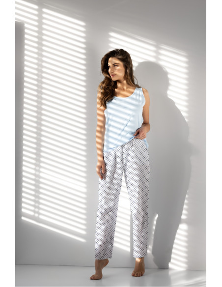 Pyjama Élégant en Coton Bleu