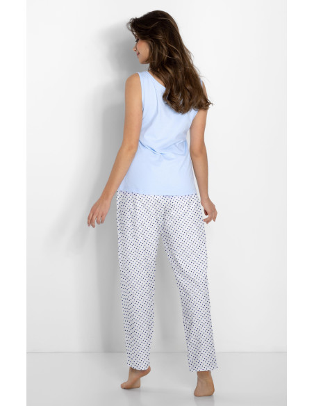 Pyjama Élégant en Coton Bleu