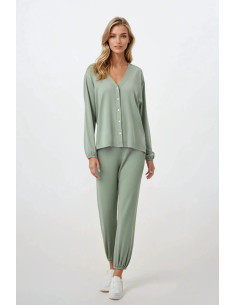 Pyjama Élégant Vert