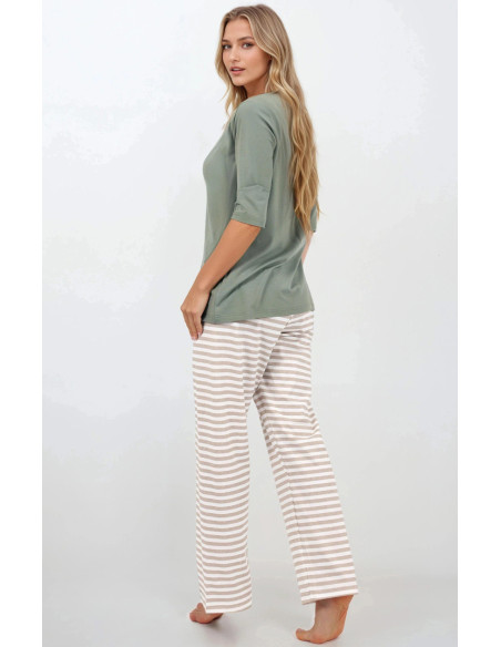 Pyjama Élégant en Coton Vert
