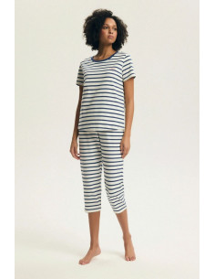 Pyjama Moderne en Coton Bleu