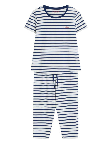 Pyjama Moderne en Coton Bleu
