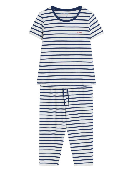 Pyjama Moderne en Coton Bleu