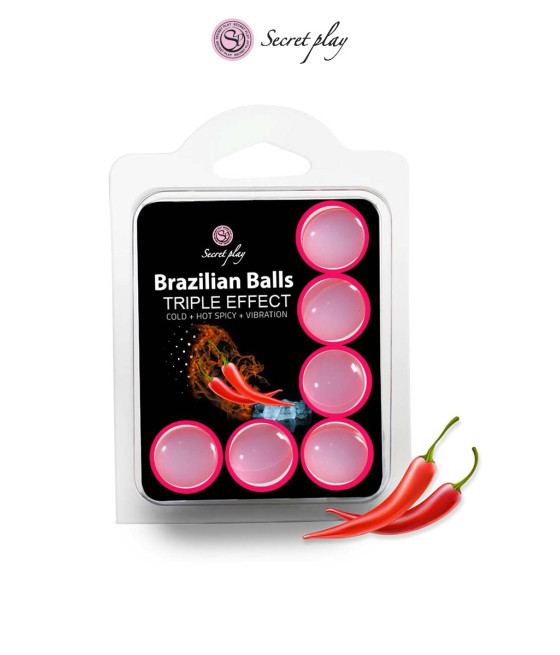 6 Brazilian Balls triple effets - Secret Play