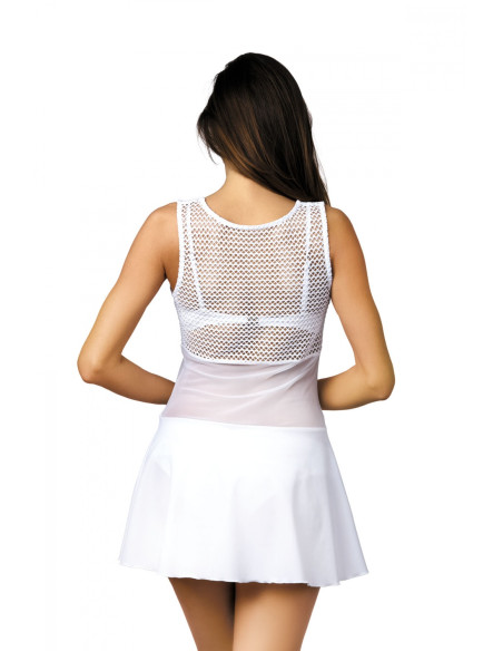 Tunique de plage Classique en Tulle Blanche