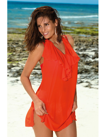 Tunique de plage Transparente en Tulle
