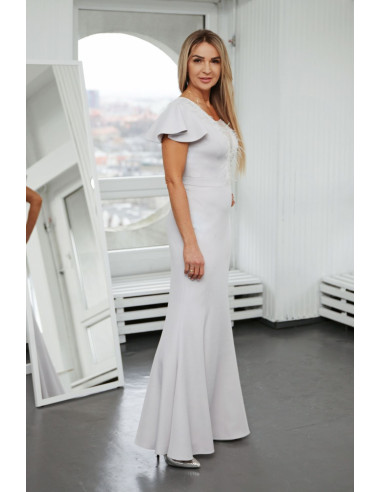 Robe longue Élégante Grise